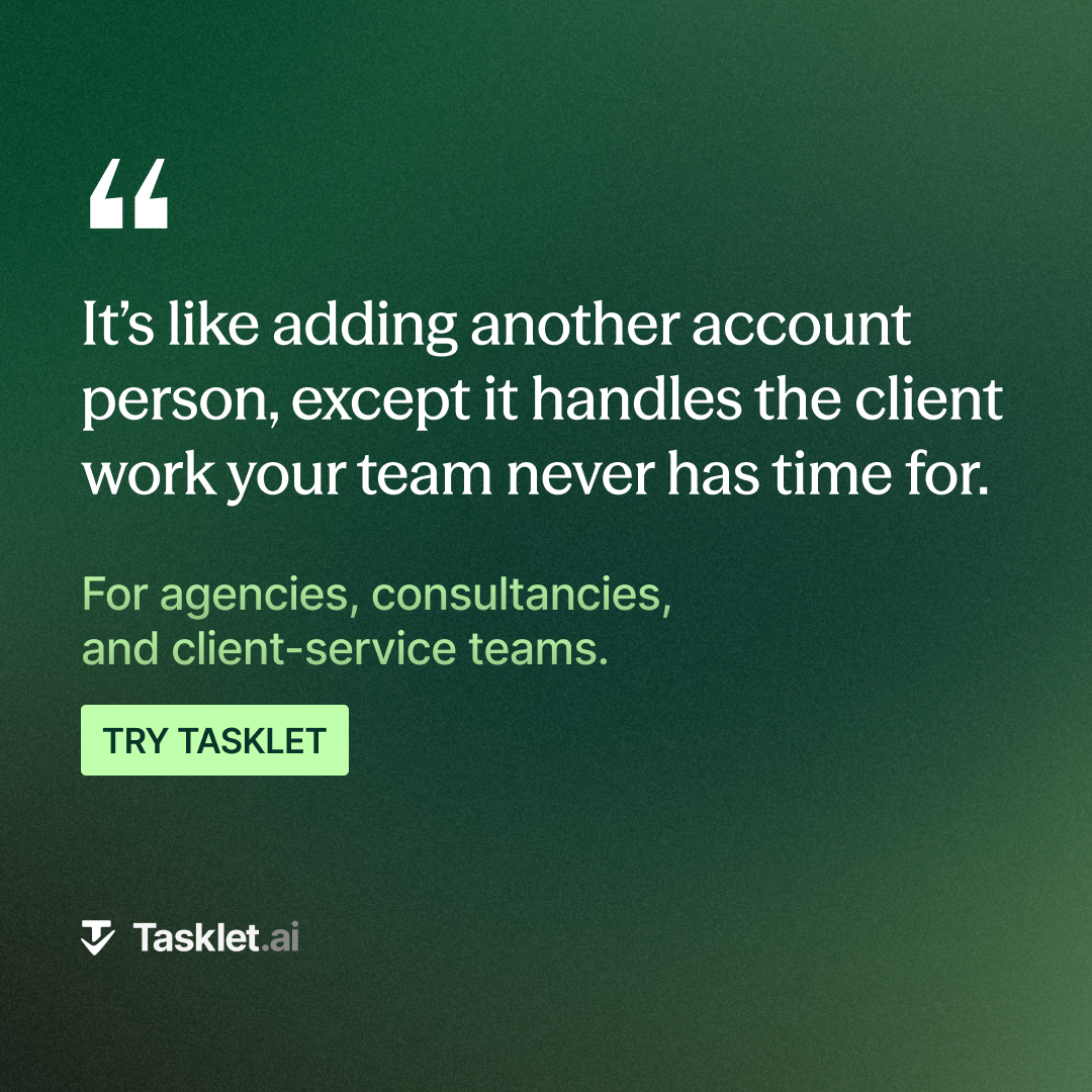 Tasklet ad creative