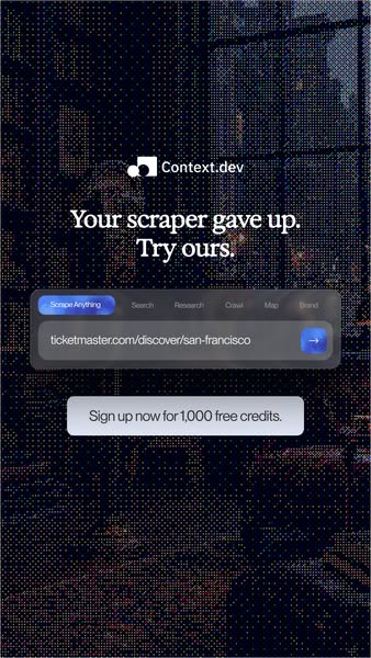 Context.dev ad creative