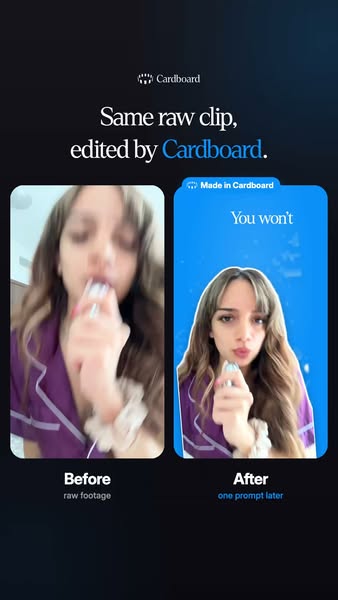 Cardboard ad creative
